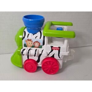Fisher Price Animal Train Toy Lights Sounds Zebra Engine Little People